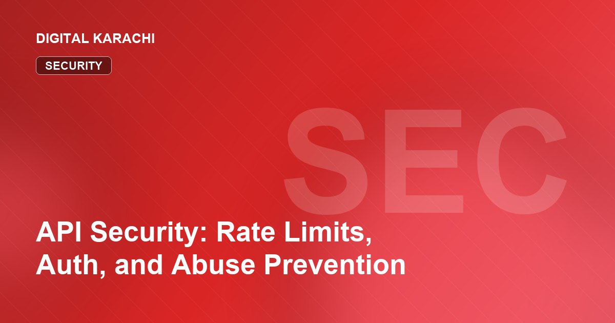 API Security: Rate Limits, Auth, and Abuse Prevention
