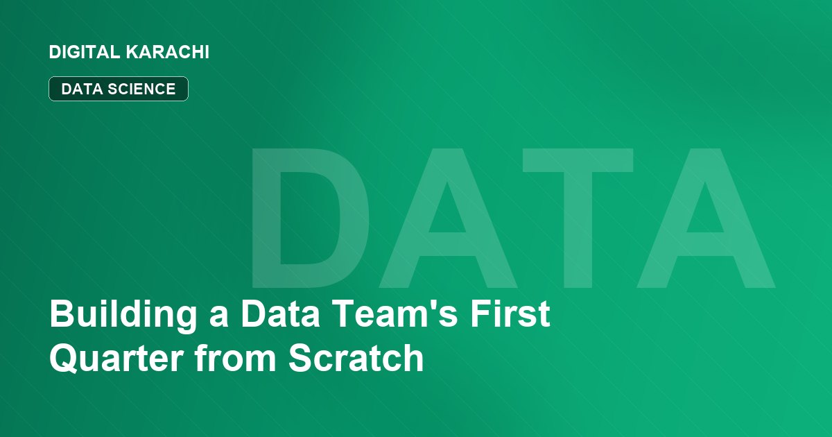 Building a Data Team's First Quarter from Scratch