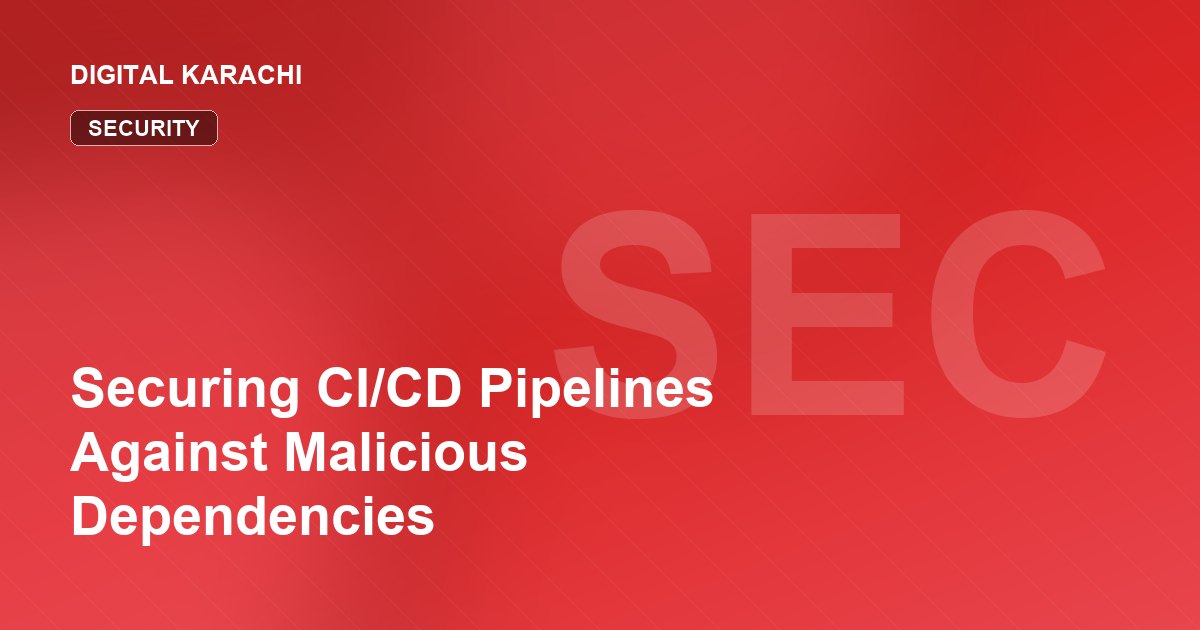 Securing CI/CD Pipelines Against Malicious Dependencies